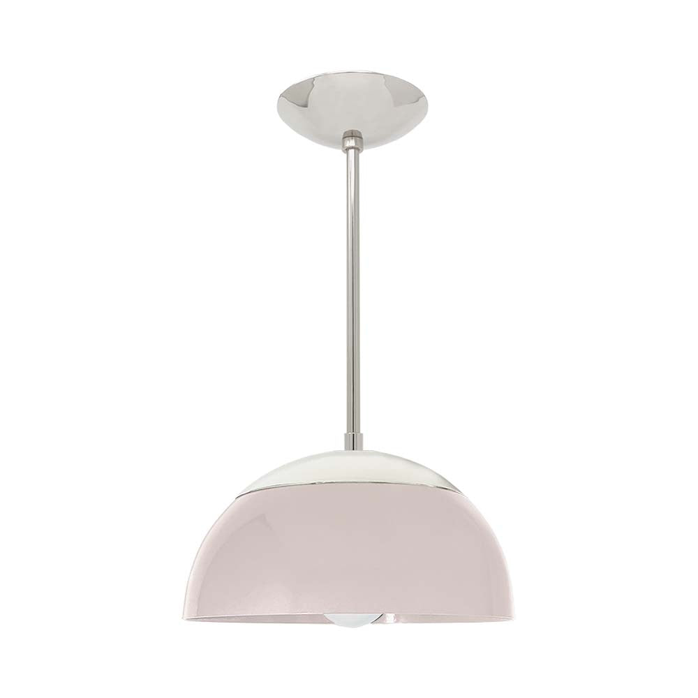 Nickel and barely color Cadbury pendant 12" Dutton Brown lighting