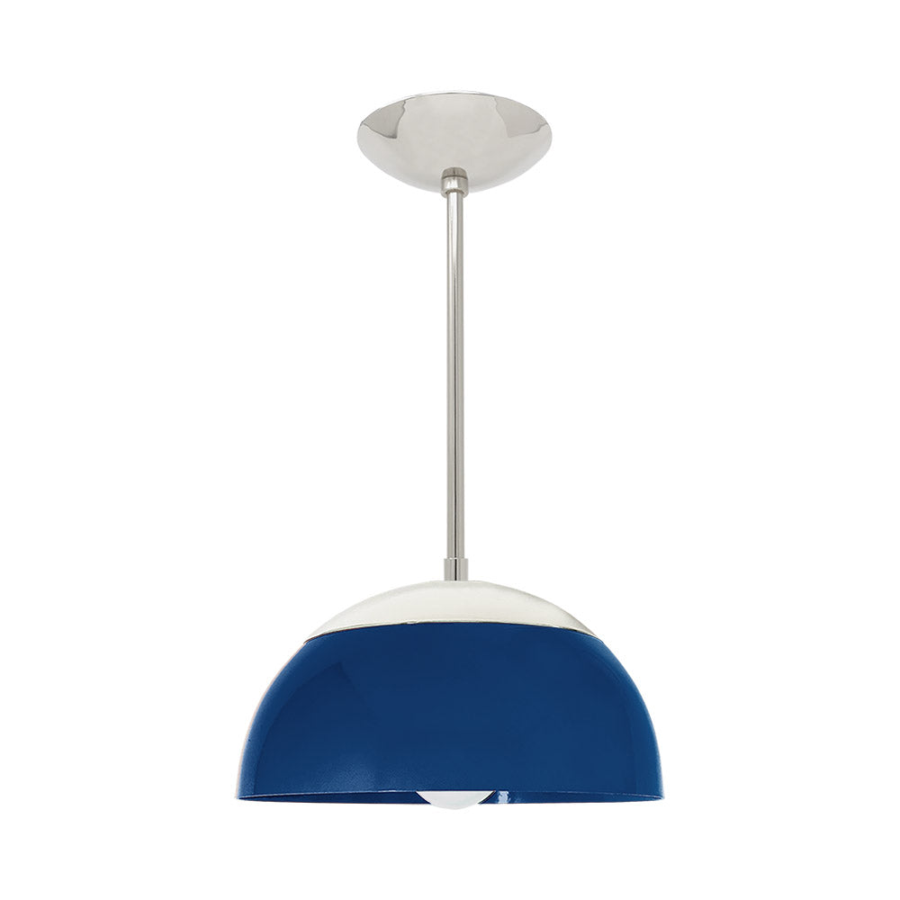 Nickel and cobalt color Cadbury pendant 12" Dutton Brown lighting