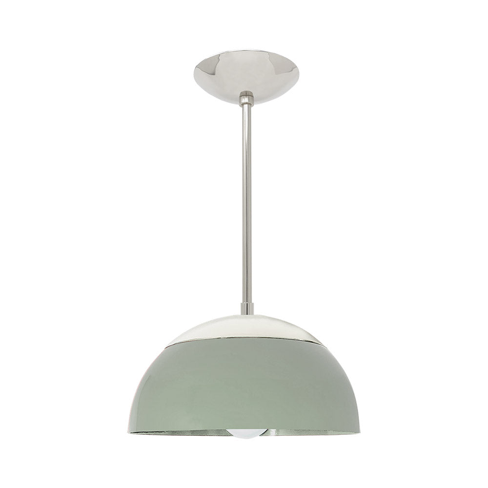 Nickel and spa color Cadbury pendant 12" Dutton Brown lighting