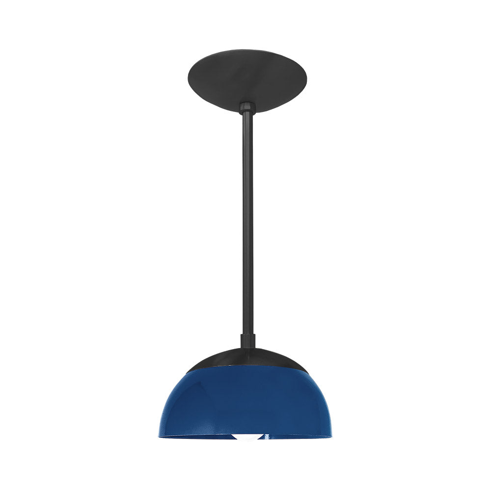 Black and cobalt color Cadbury pendant 8" Dutton Brown lighting