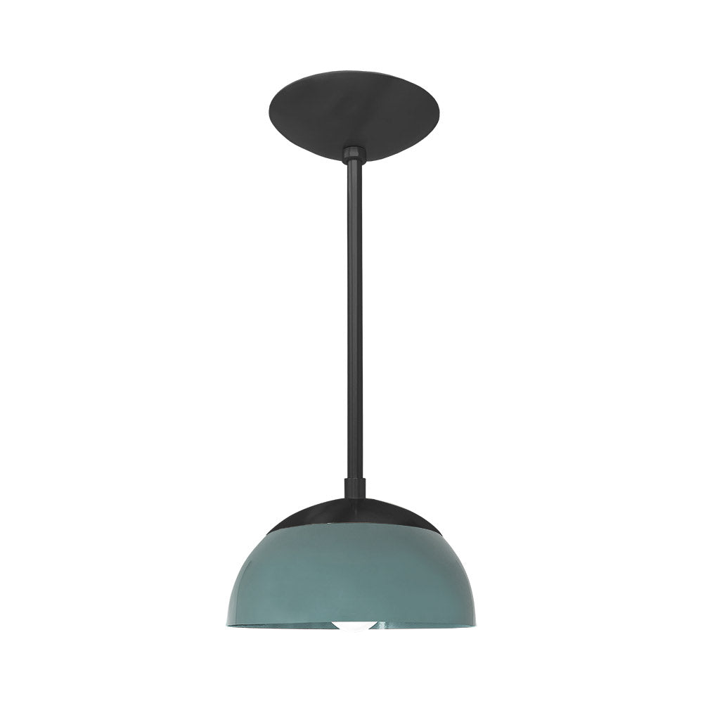 Black and lagoon color Cadbury pendant 8" Dutton Brown lighting