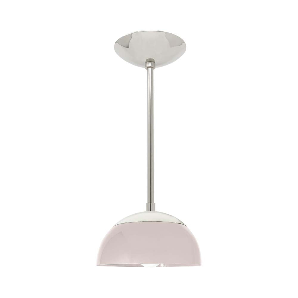 Nickel and barely color Cadbury pendant 8" Dutton Brown lighting
