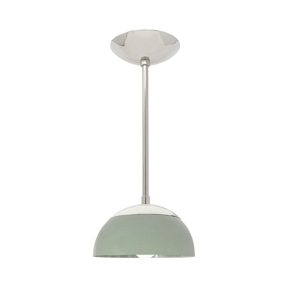 Nickel and spa color Cadbury pendant 8" Dutton Brown lighting