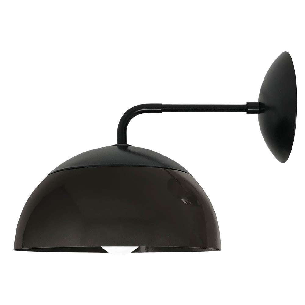 Black and black color Cadbury sconce 8" Dutton Brown lighting