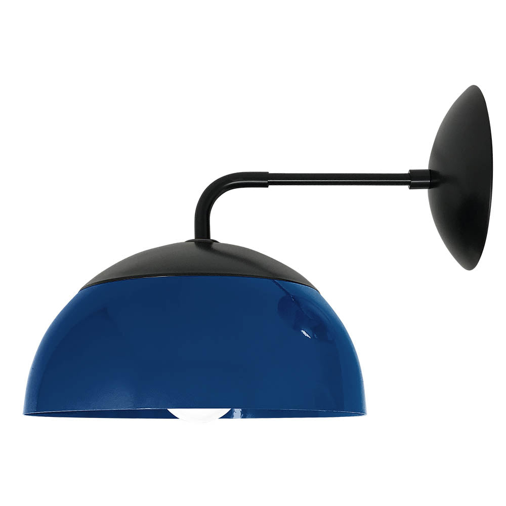 Black and cobalt color Cadbury sconce 8" Dutton Brown lighting