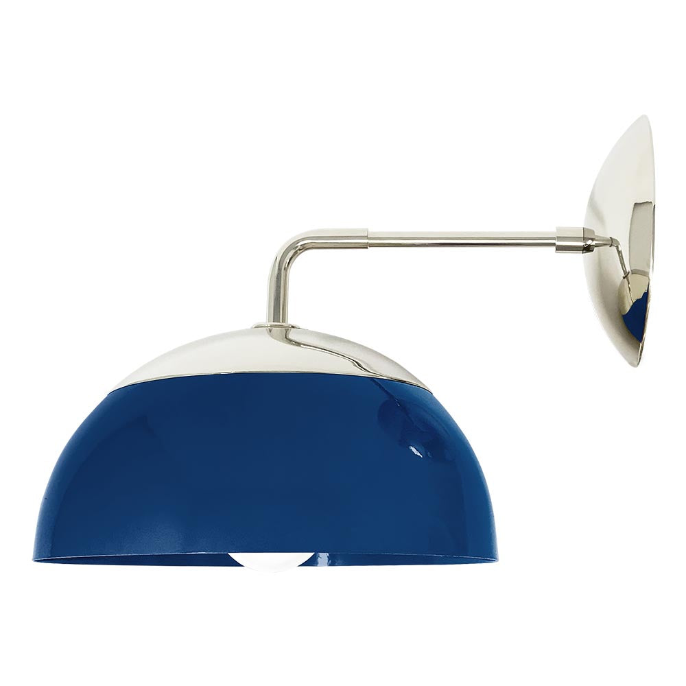 Nickel and cobalt color Cadbury sconce 8" Dutton Brown lighting