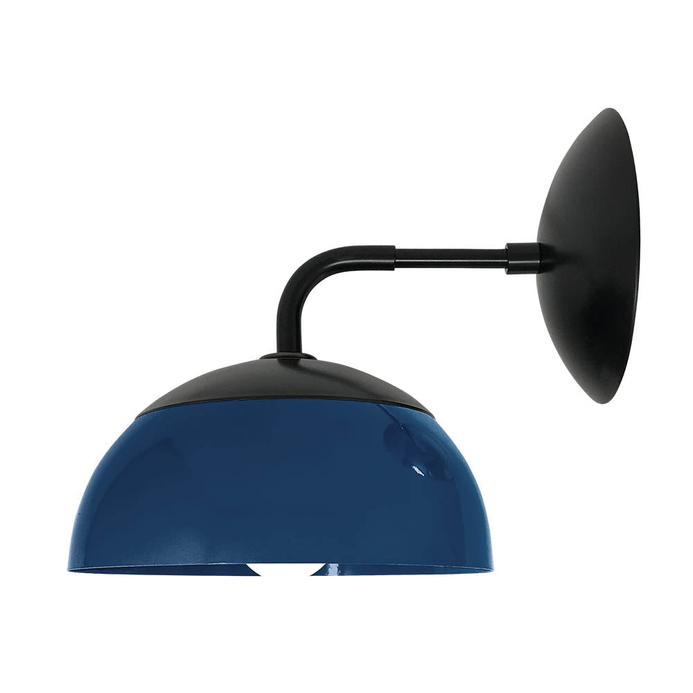 Black and cobalt color Cadbury sconce 8" Dutton Brown lighting