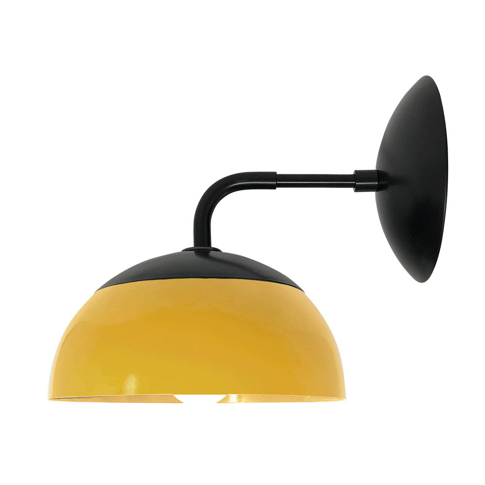 Black and ochre color Cadbury sconce 8" Dutton Brown lighting
