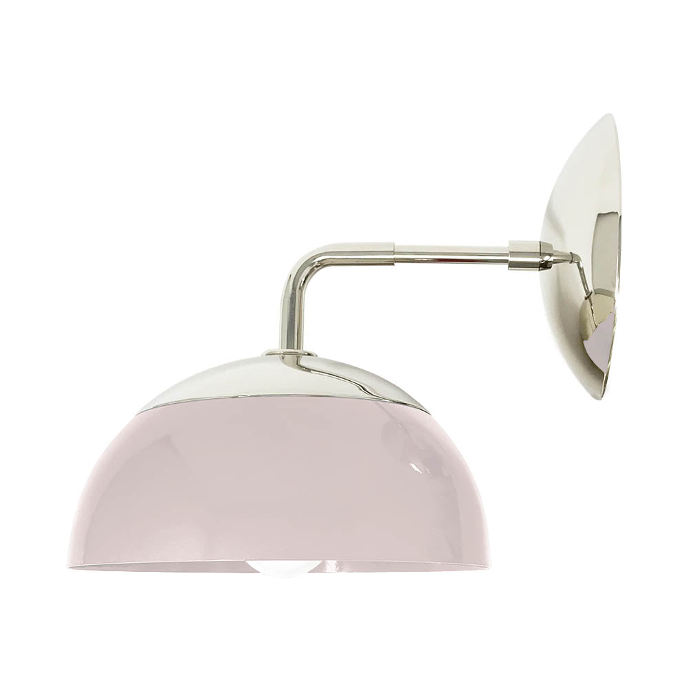 Nickel and barely color Cadbury sconce 8" Dutton Brown lighting