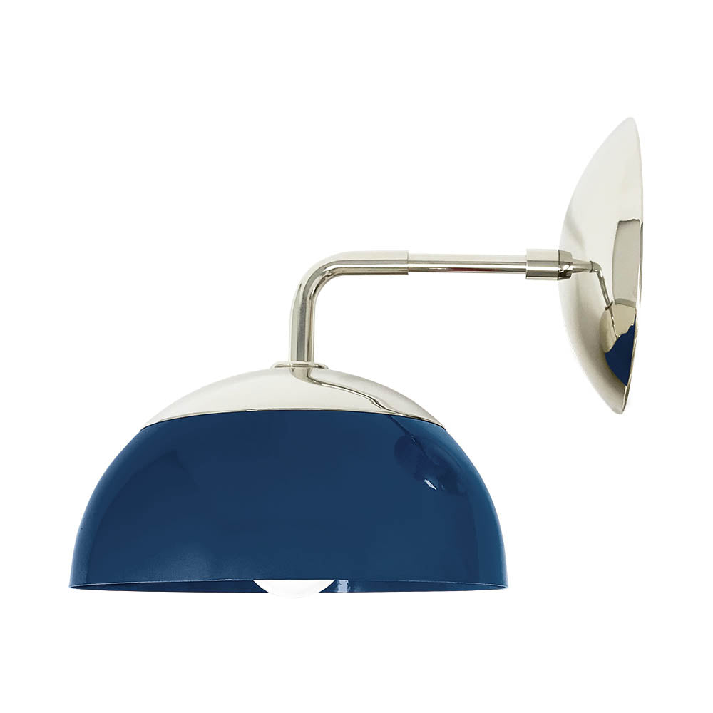 Nickel and cobalt color Cadbury sconce 8" Dutton Brown lighting