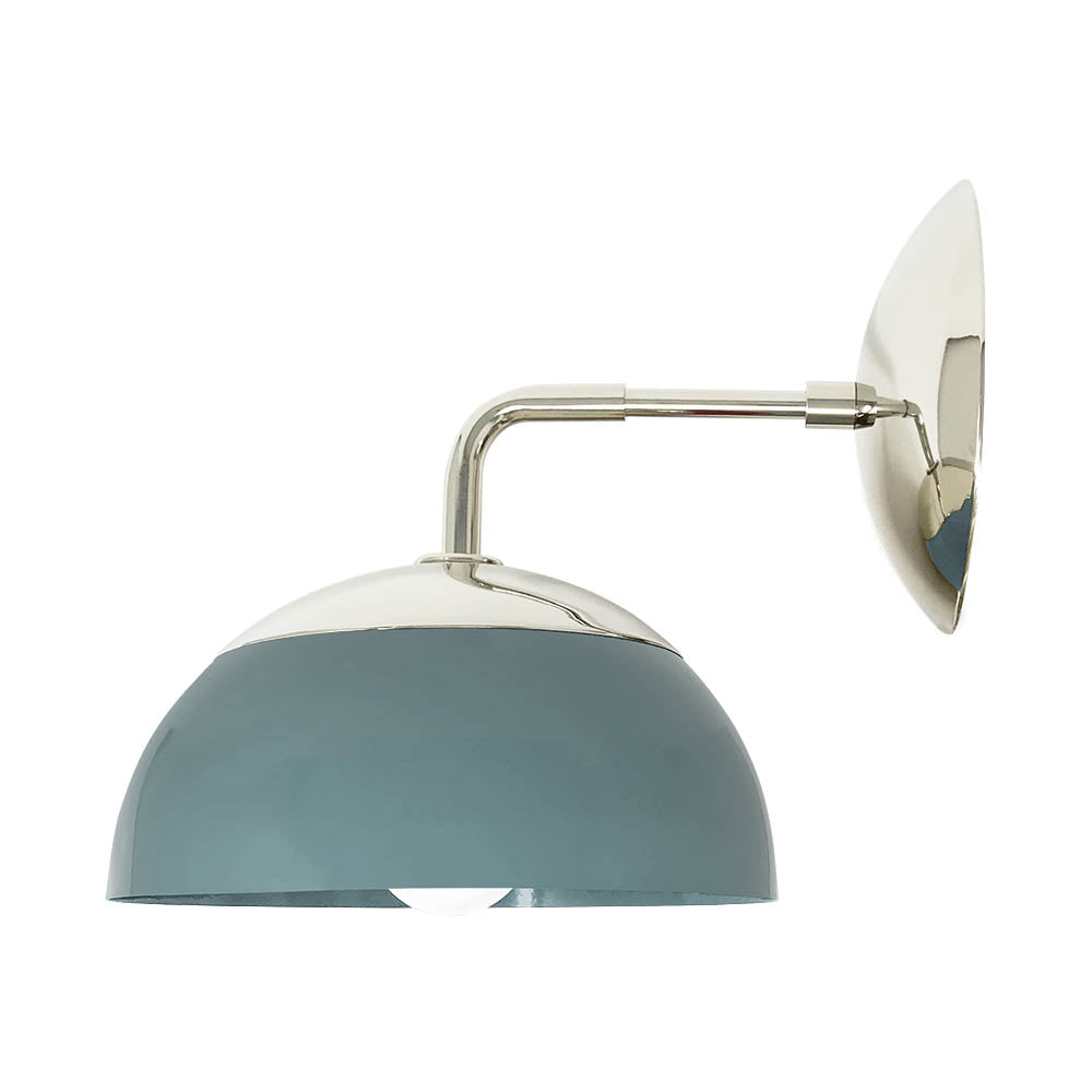 Nickel and python green color Cadbury sconce 8" Dutton Brown lighting
