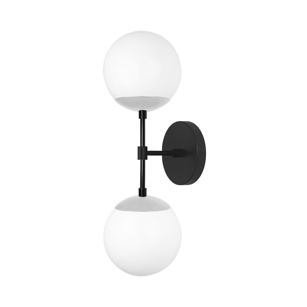 Black and chalk color Cap Double sconce 6" Dutton Brown lighting