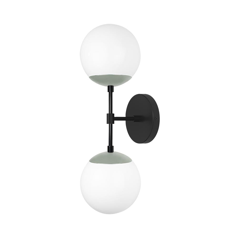 Black and spa color Cap Double sconce 6" Dutton Brown lighting