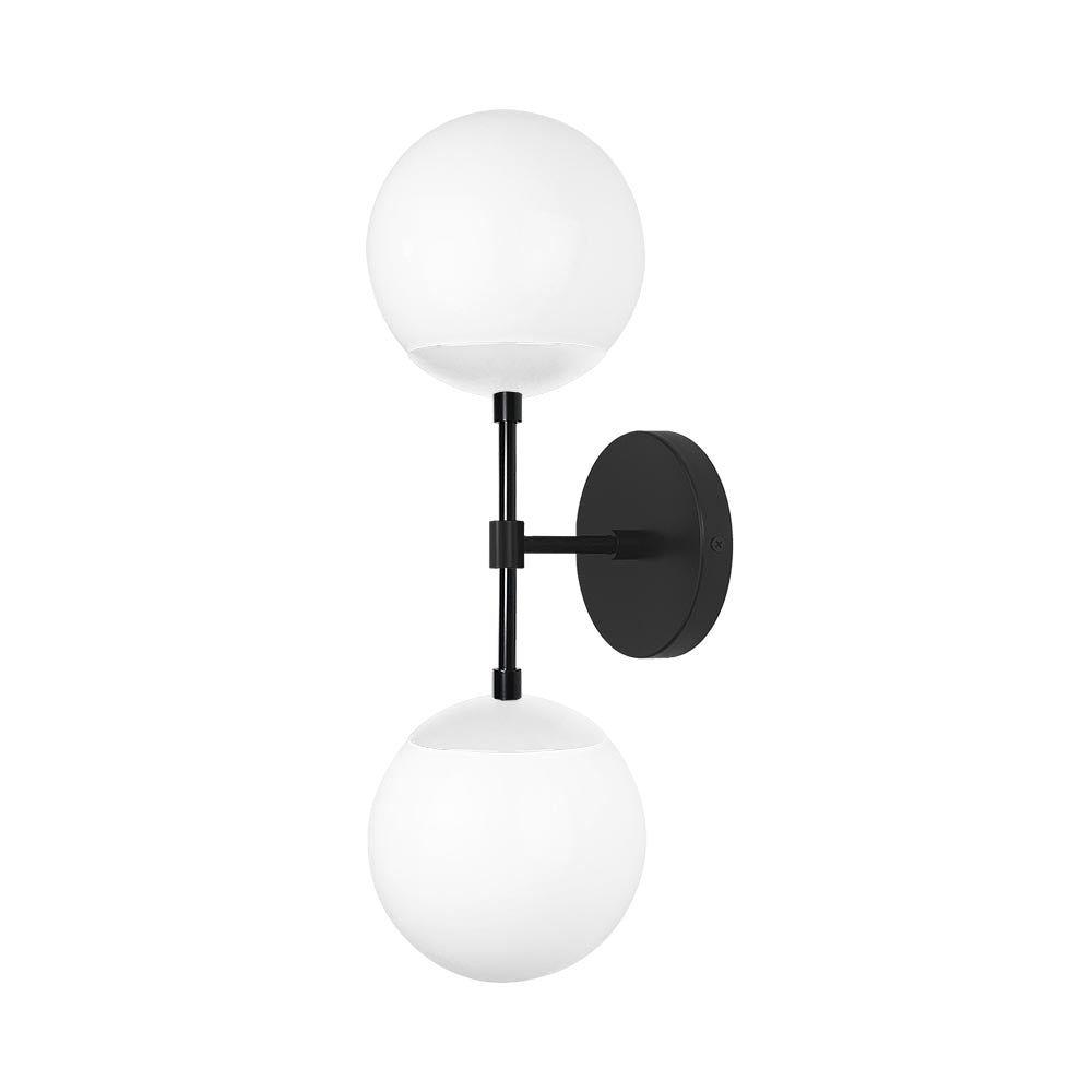 Black and white color Cap Double sconce 6" Dutton Brown lighting