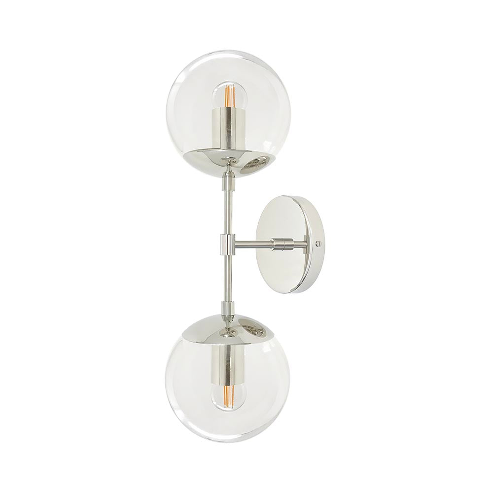 Nickel Cap Double sconce 6" Dutton Brown lighting