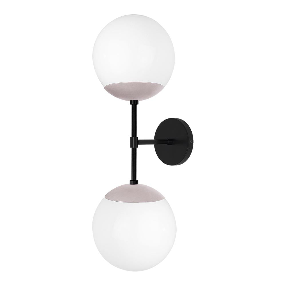 Black and chalk color Cap Double sconce 8" Dutton Brown lighting