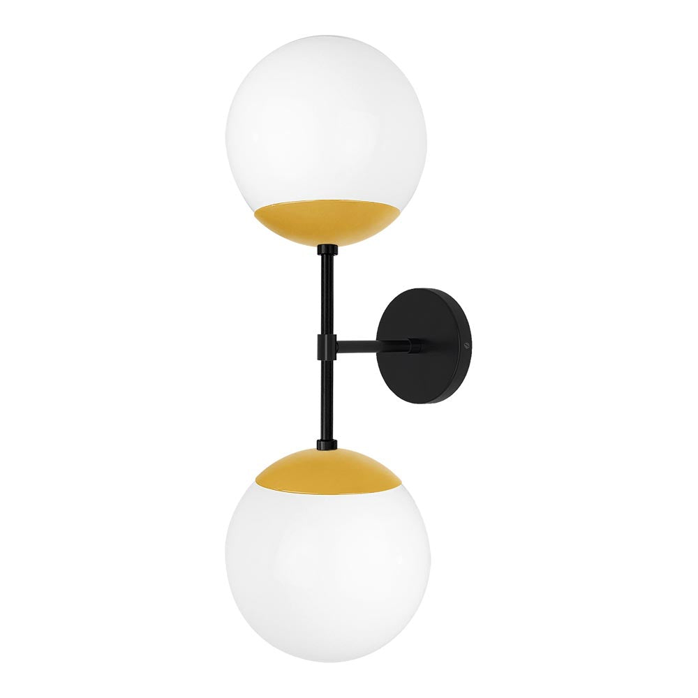 Black and orange color Cap Double sconce 8" Dutton Brown lighting