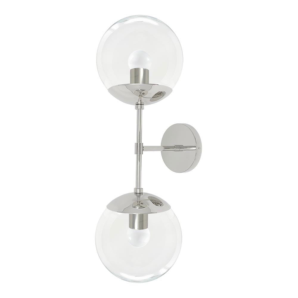 Nickel Cap Double sconce 8" Dutton Brown lighting