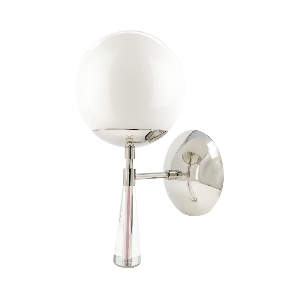 Nickel and barely color Carrera sconce Dutton Brown lighting