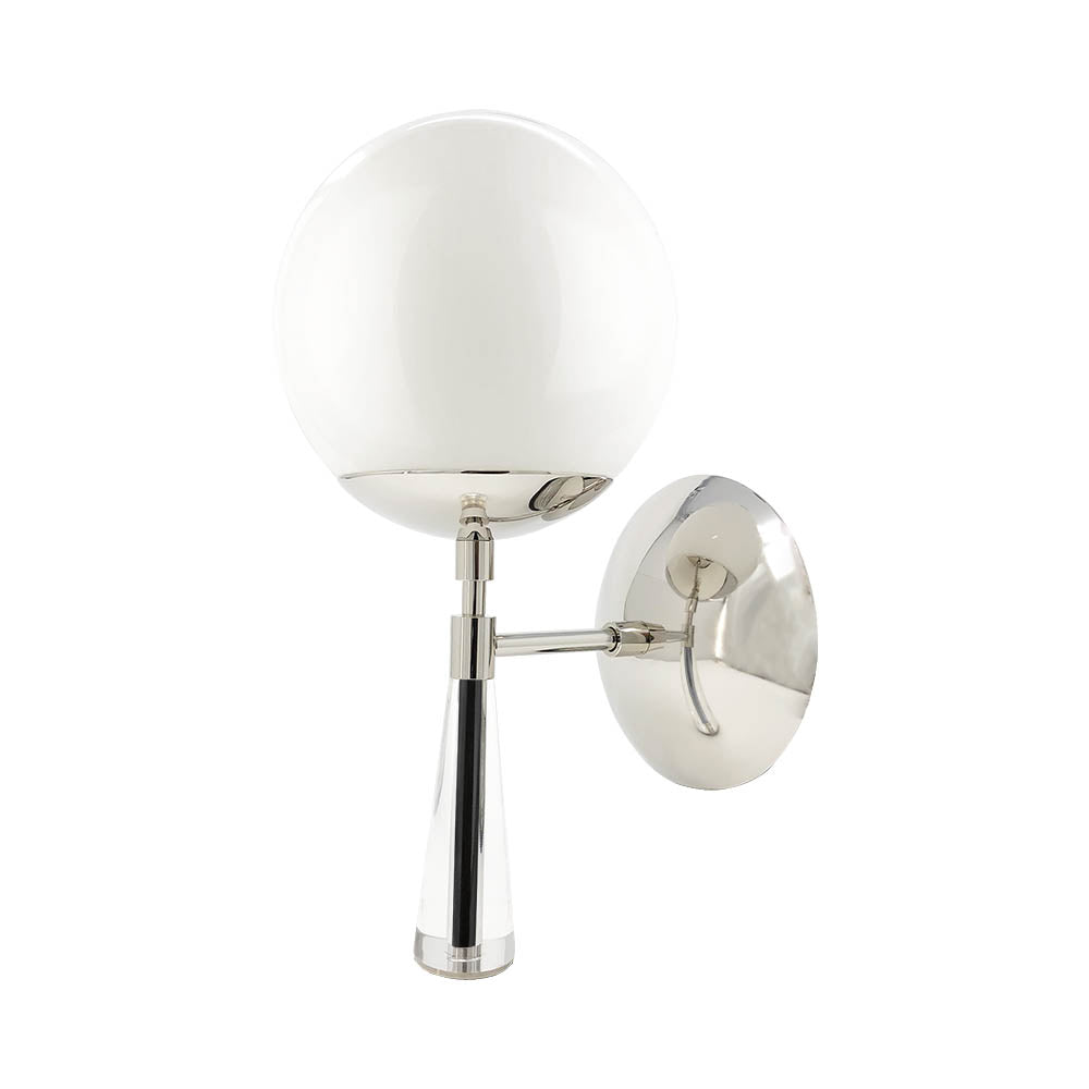 Nickel and black color Carrera sconce Dutton Brown lighting