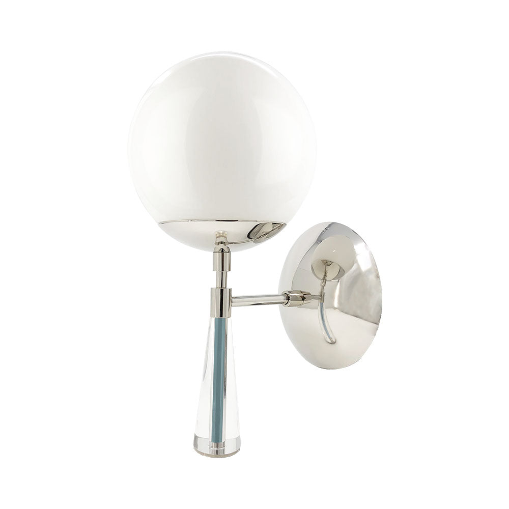 Nickel and python green color Carrera sconce Dutton Brown lighting