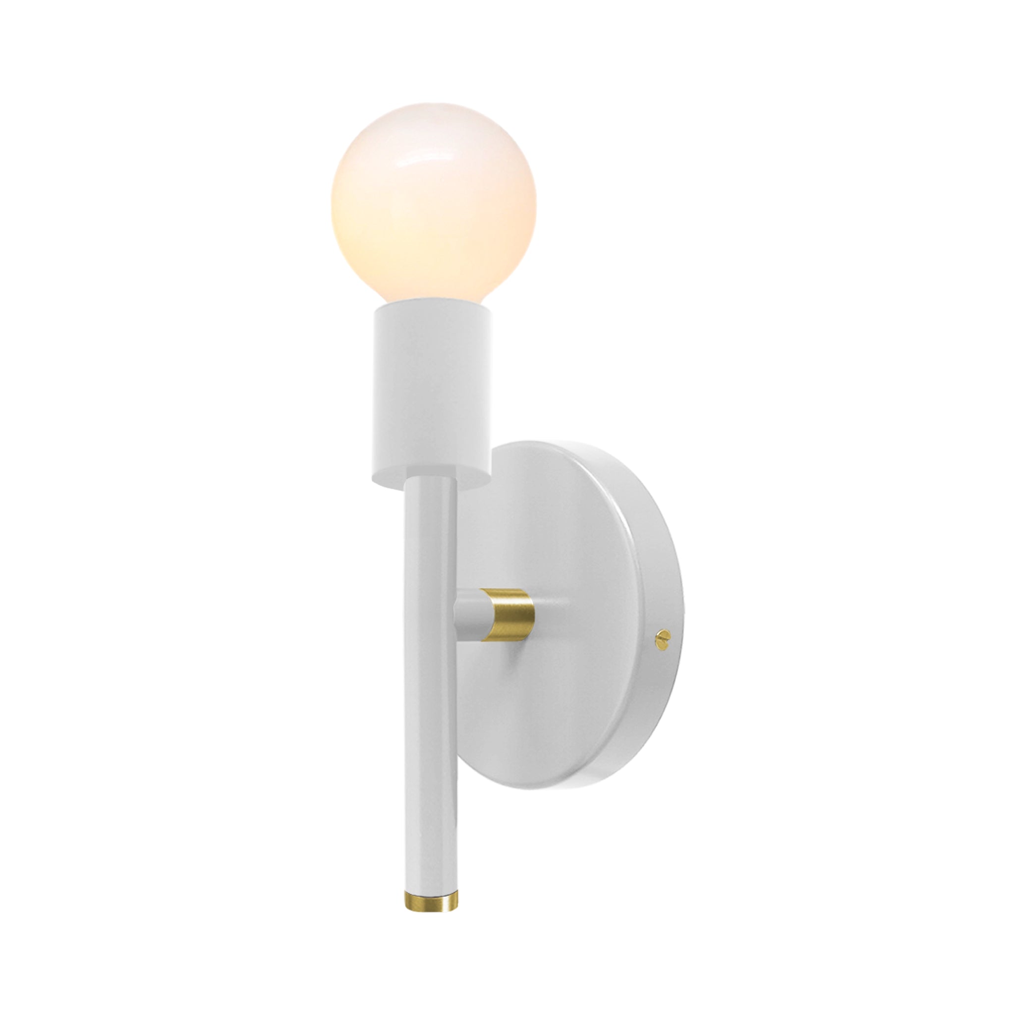 Brass and chalk color Major sconce 9" Dutton Brown lighting
