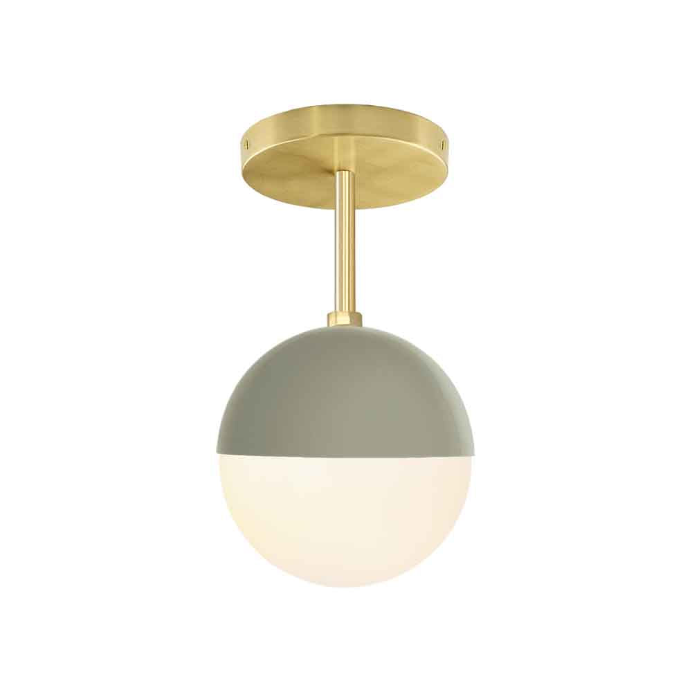 Brass and spa color Lure flush mount 6" Dutton Brown lighting