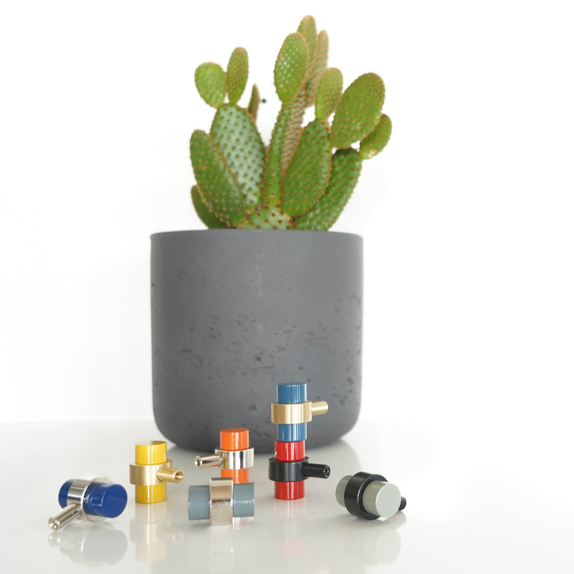 color persona pull cabinet hardware by Dutton Brown with cactus.