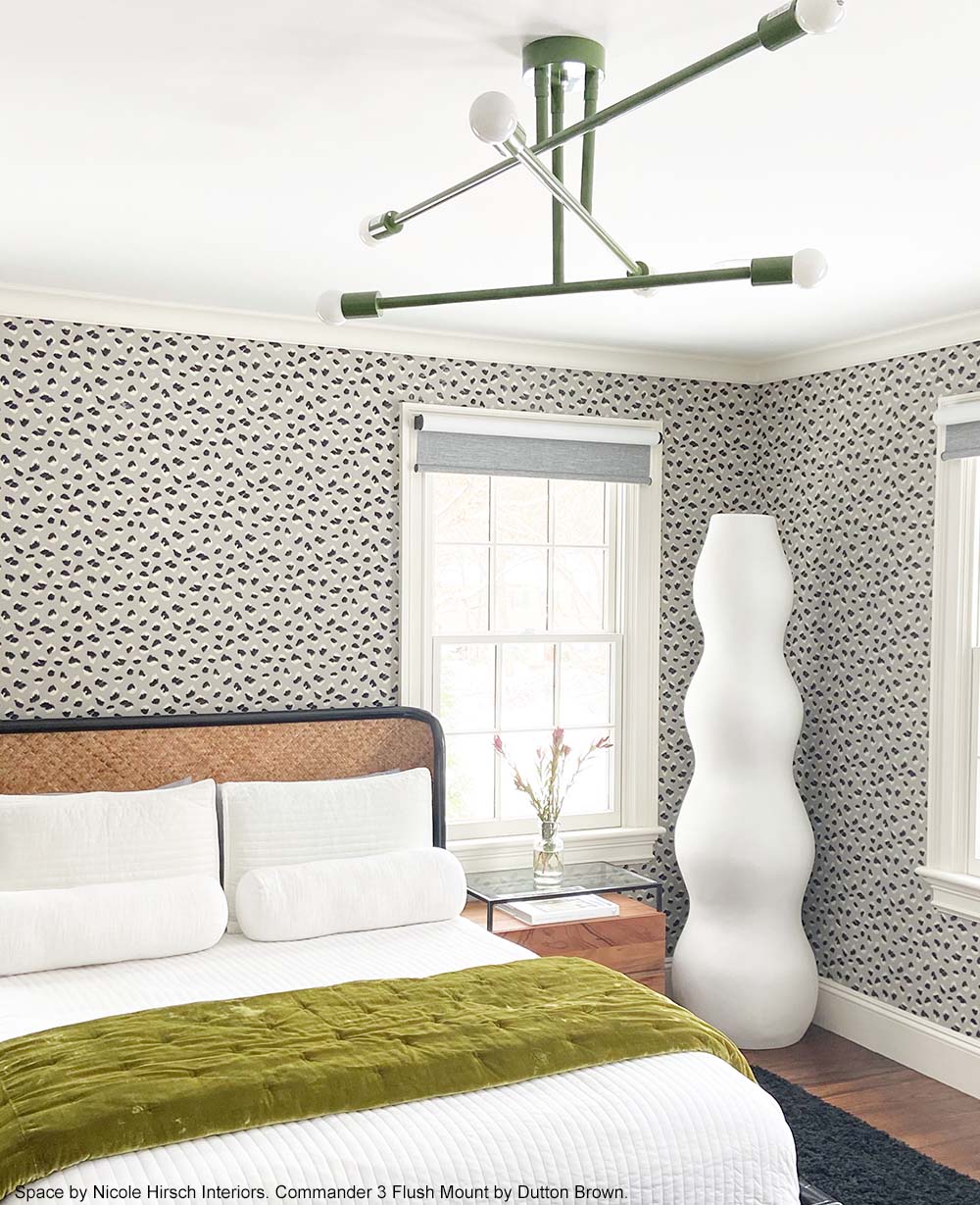 Spa color Commander flush mount 47" by Dutton Brown. Space and photo by Nicole Hirsch Interiors. _hover