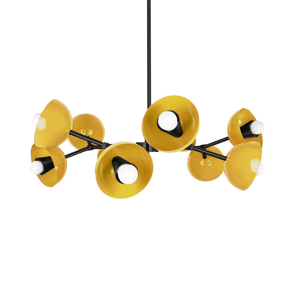 Black and ochre color Alegria chandelier 30" Dutton Brown lighting