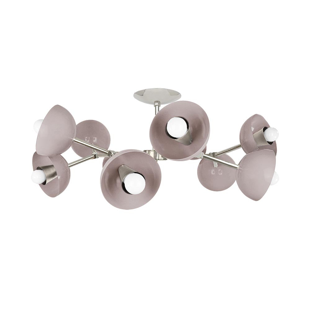 Nickel and barely color Alegria flush mount 30" Dutton Brown lighting