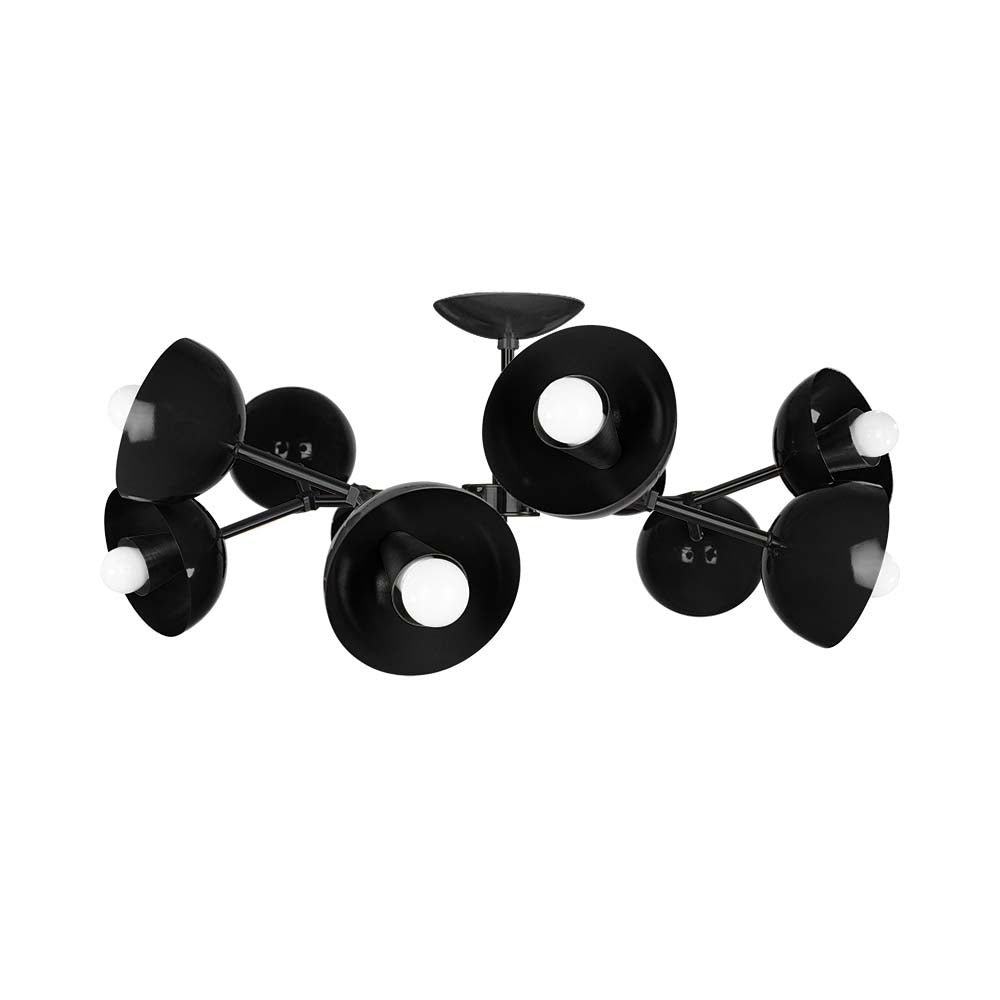 Black and black color Alegria flush mount 30" Dutton Brown lighting