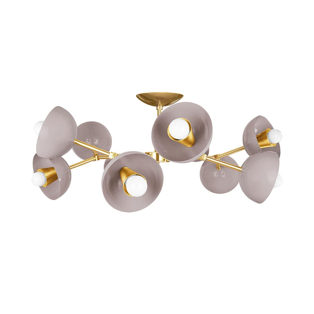 Brass and barely color Alegria flush mount 30" Dutton Brown lighting