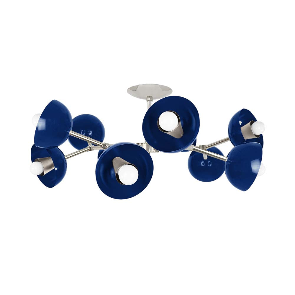 Nickel and cobalt color Alegria flush mount 30" Dutton Brown lighting
