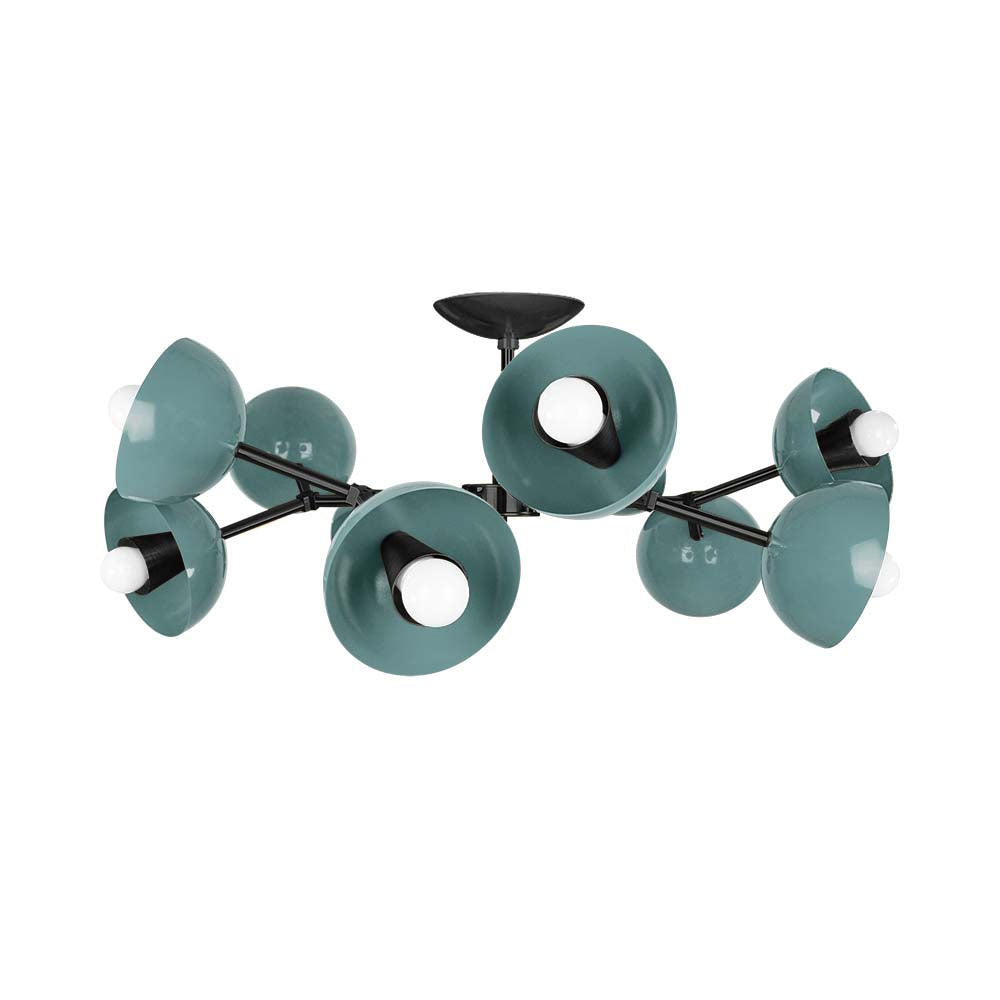Black and lagoon color Alegria flush mount 30" Dutton Brown lighting