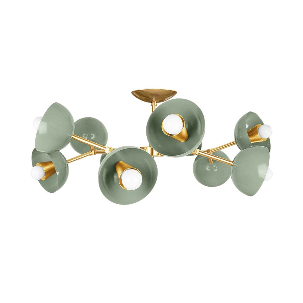 Brass and spa color Alegria flush mount 30" Dutton Brown lighting
