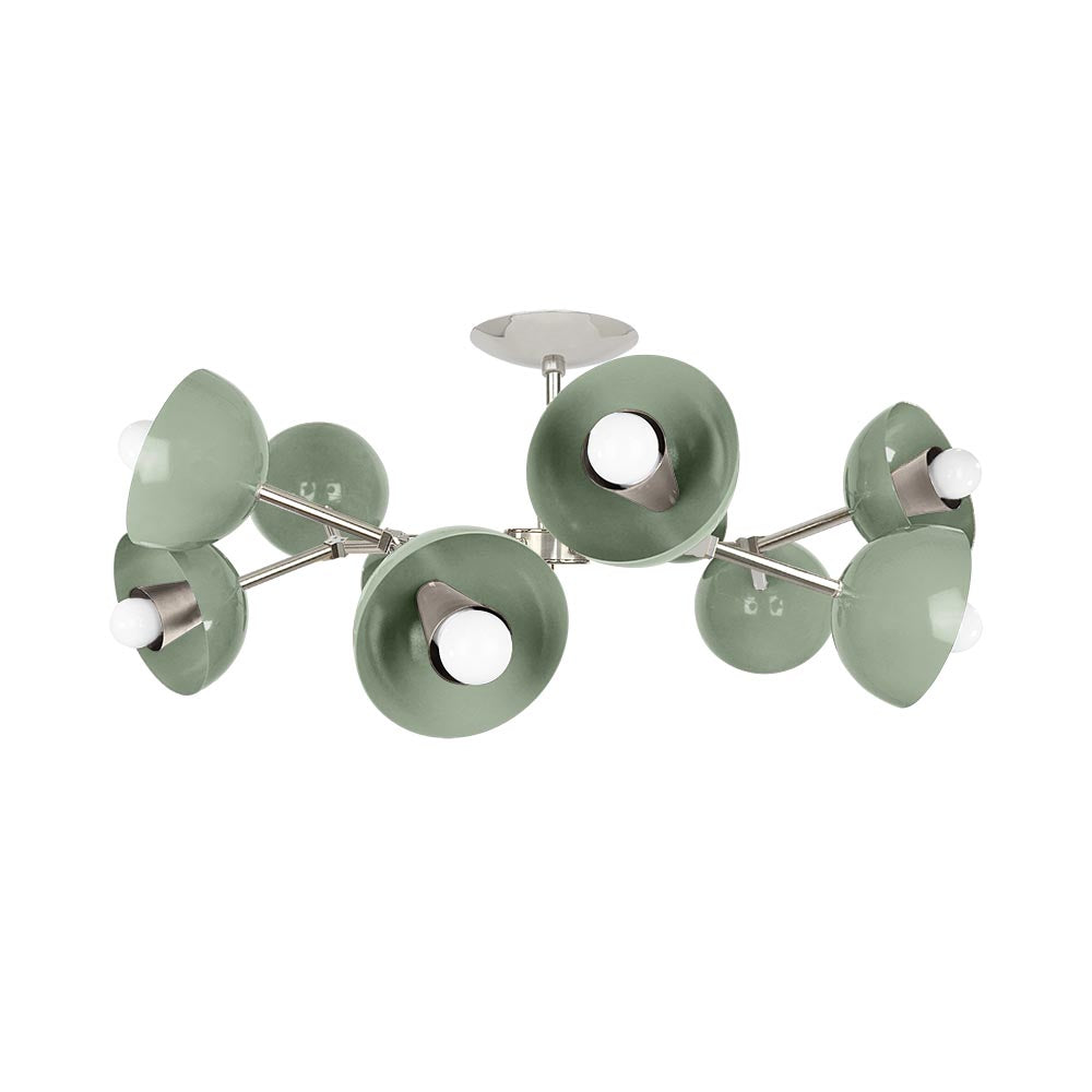 Nickel and spa color Alegria flush mount 30" Dutton Brown lighting