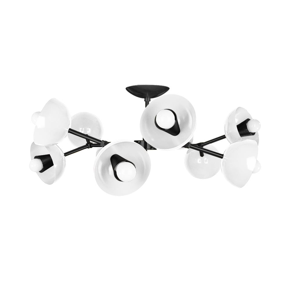 Black and white color Alegria flush mount 30" Dutton Brown lighting