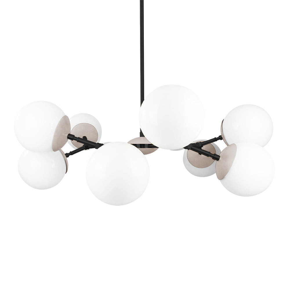 Black and barely color Crown chandelier 32" Dutton Brown lighting