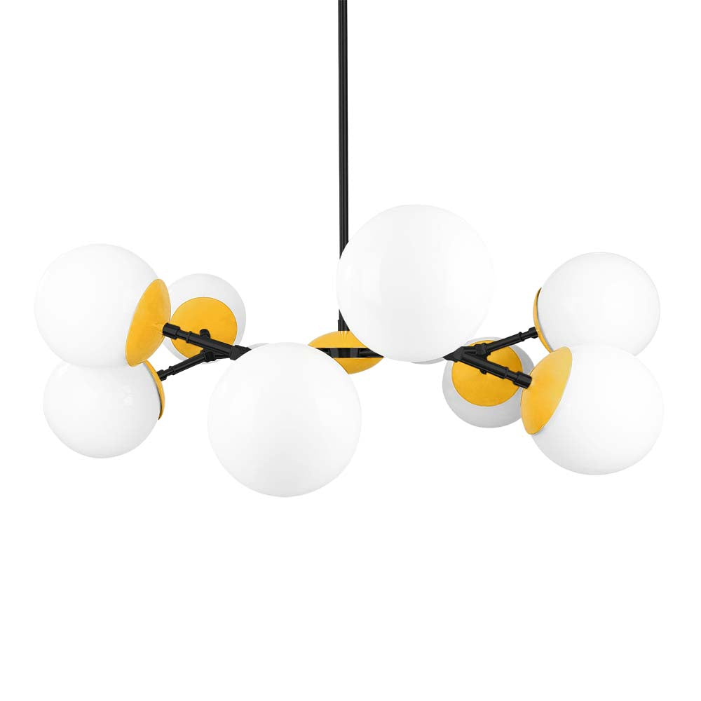 Black and ochre color Crown chandelier 32" Dutton Brown lighting