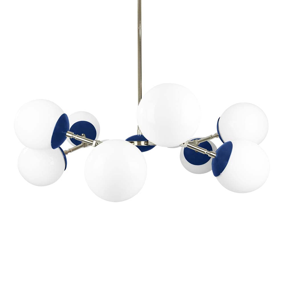 Nickel and cobalt color Crown chandelier 32" Dutton Brown lighting
