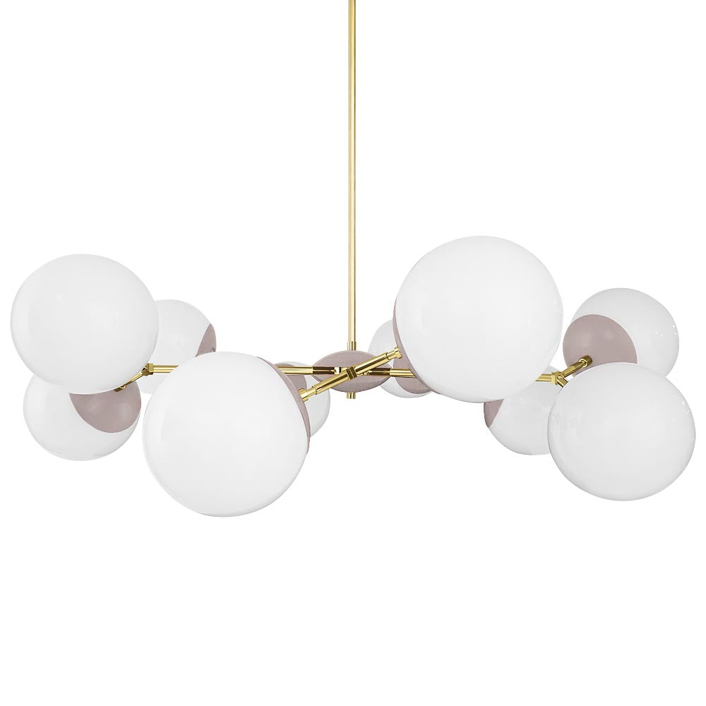 Brass and barely color Crown chandelier 46" Dutton Brown lighting