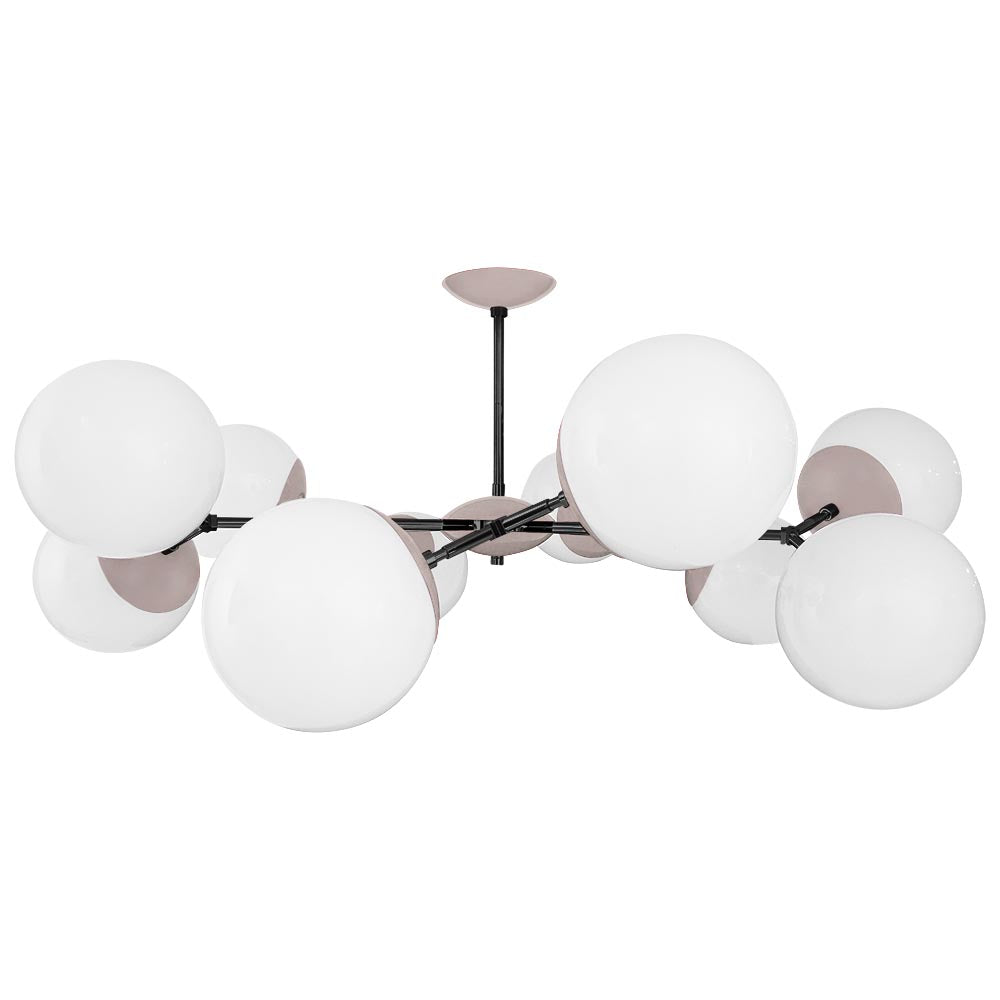Black and barely color Crown flush mount 46" Dutton Brown lighting