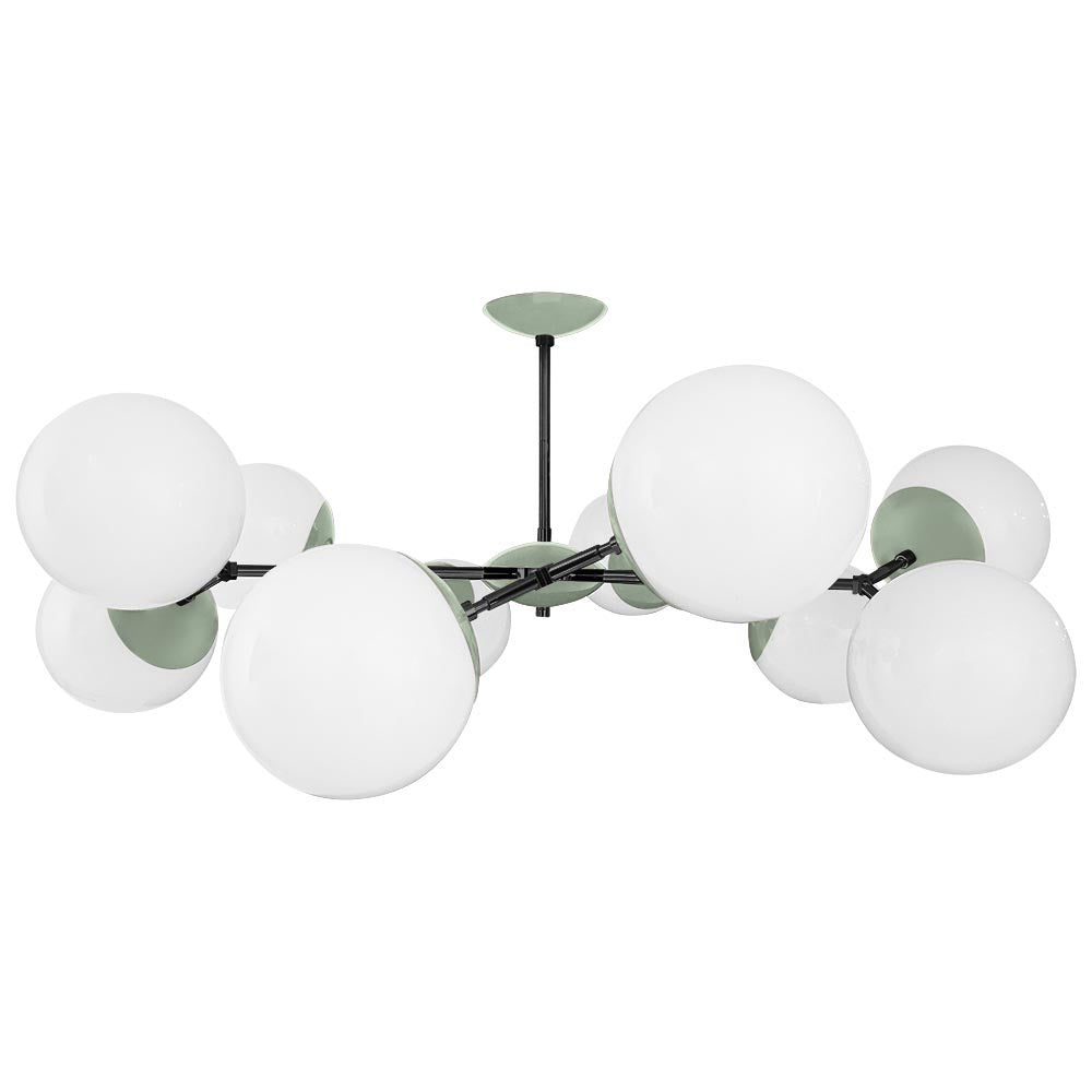Black and spa color Crown flush mount 46" Dutton Brown lighting