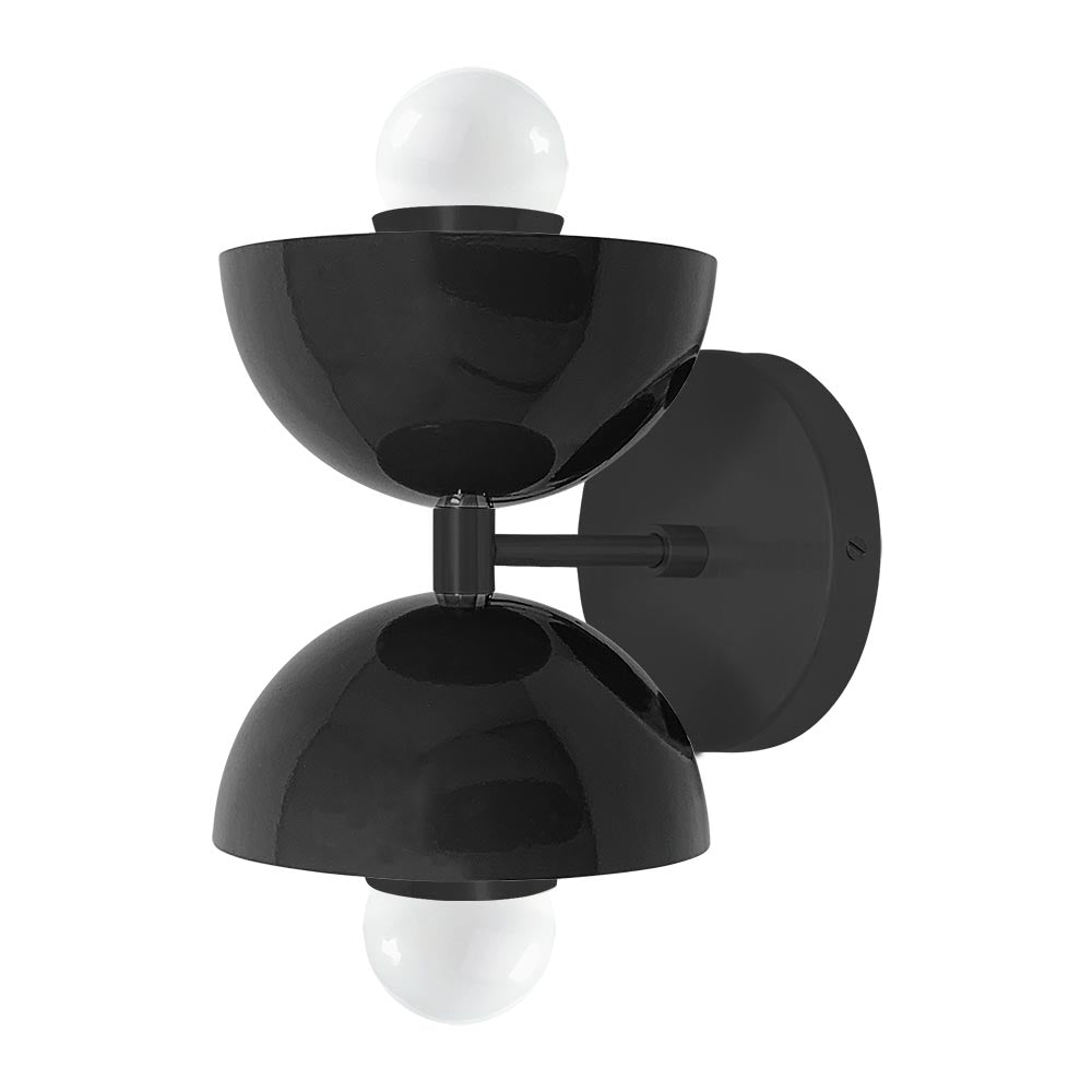 Black and black color Amigo sconce Dutton Brown lighting