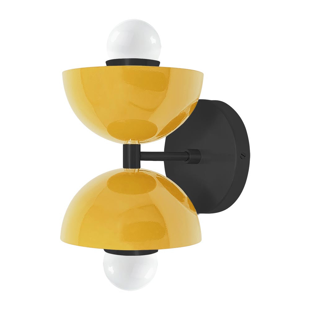 Black and ochre color Amigo sconce Dutton Brown lighting