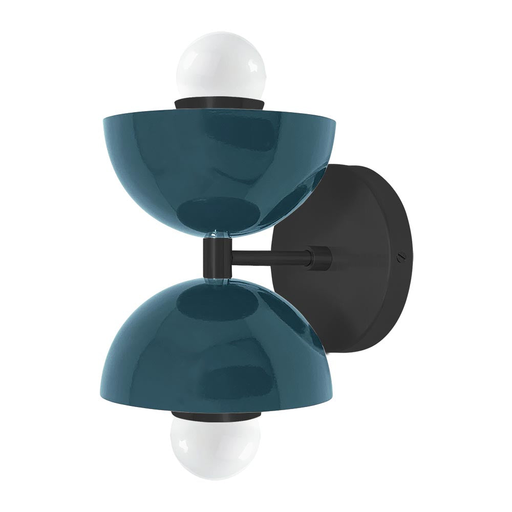 Black and slate blue color Amigo sconce Dutton Brown lighting