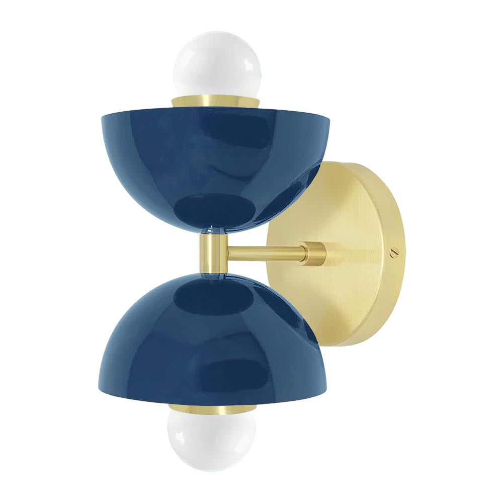 Brass and cobalt color Amigo sconce Dutton Brown lighting