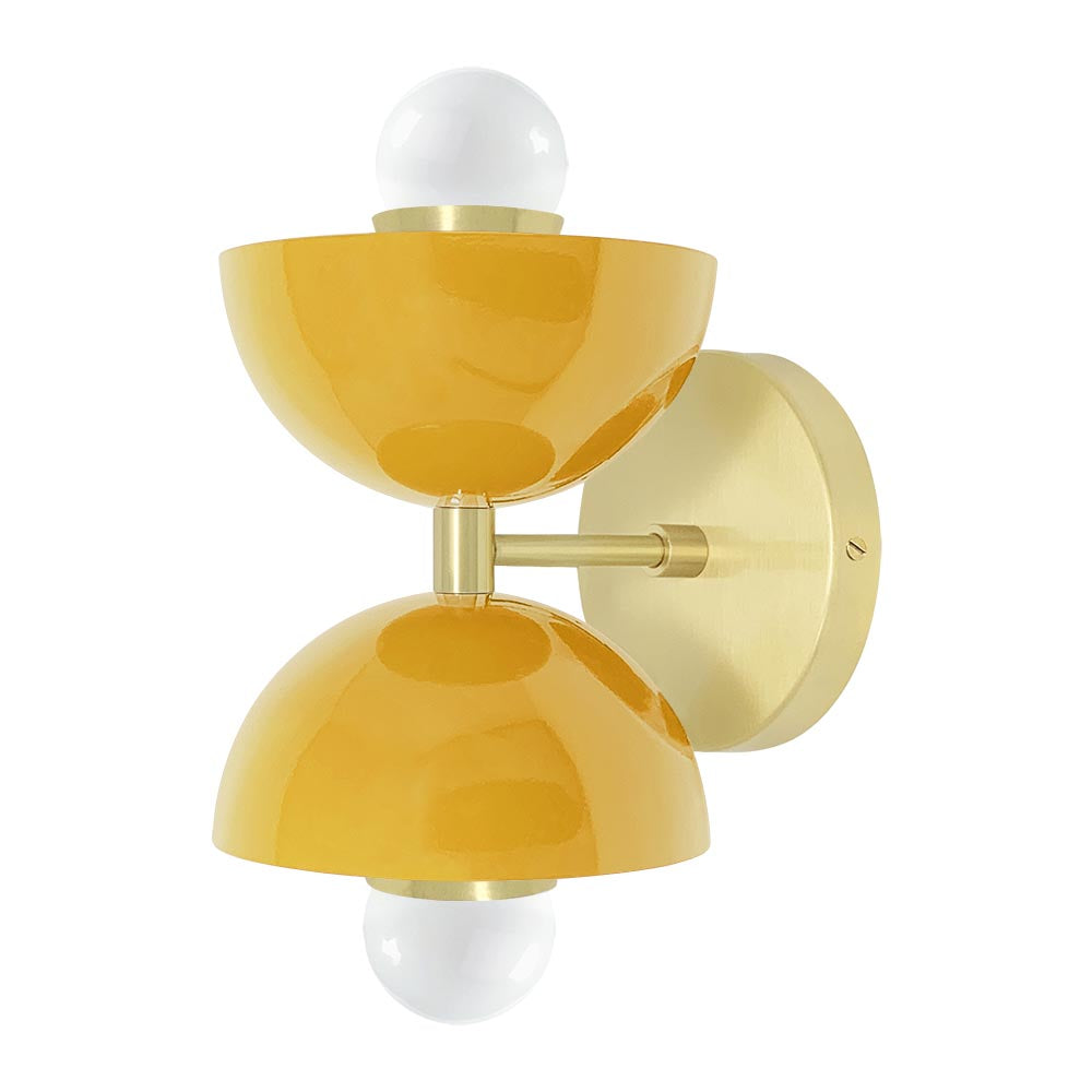 Brass and ochre color Amigo sconce Dutton Brown lighting
