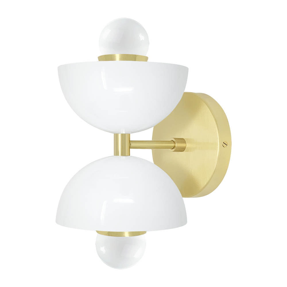 Brass and white color Amigo sconce Dutton Brown lighting